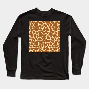Giraffe Print Pattern Long Sleeve T-Shirt